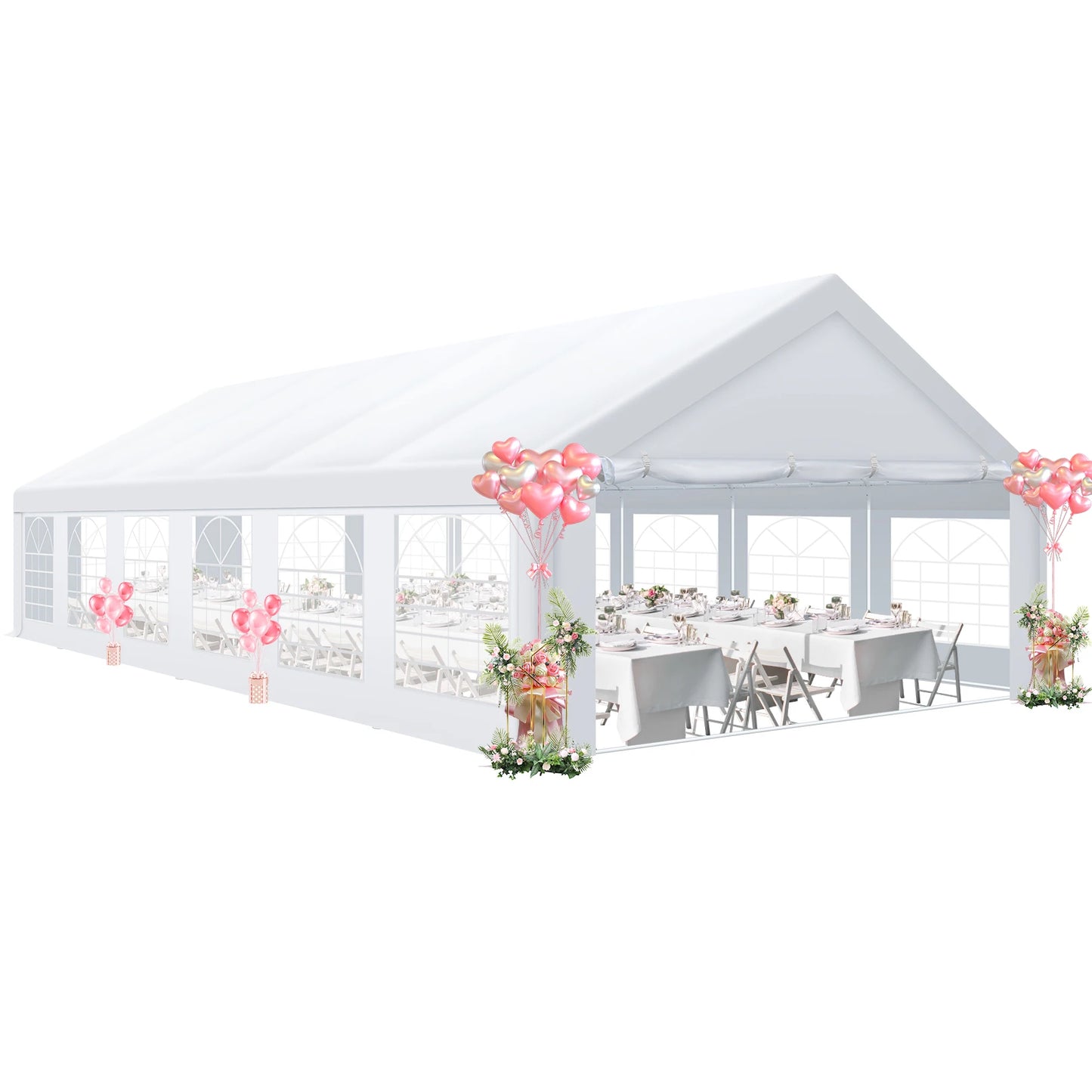 20x40FT Party Tent Heavy Duty, Wedding Tent, Event Tent for Parties, with 8 Removable Sidewalls, 20x40 Tent Carpas para Fiestas