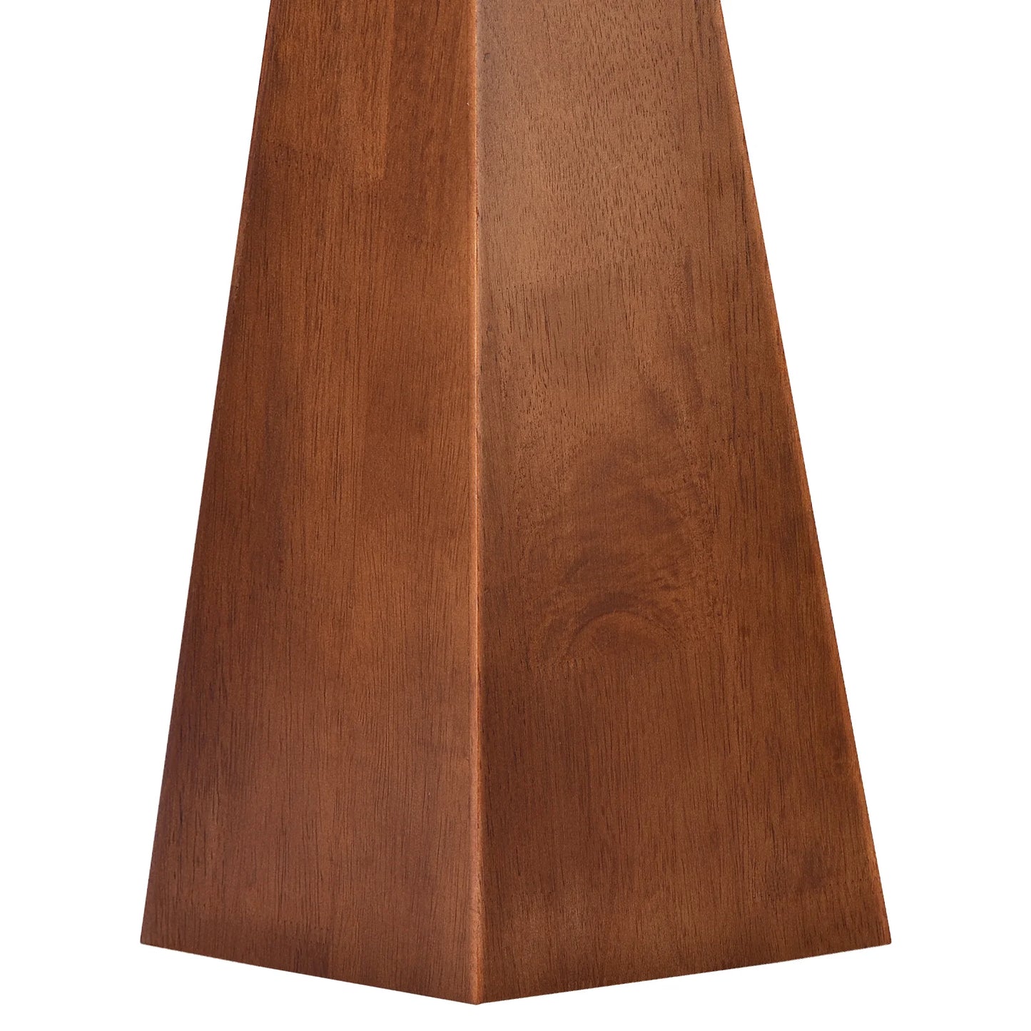 29'' Large Wood Table Lamp With Beige Linen Shade, Mid Century Modern Walnut Desk Lamp, For Living Room, Bedroom, Home Office