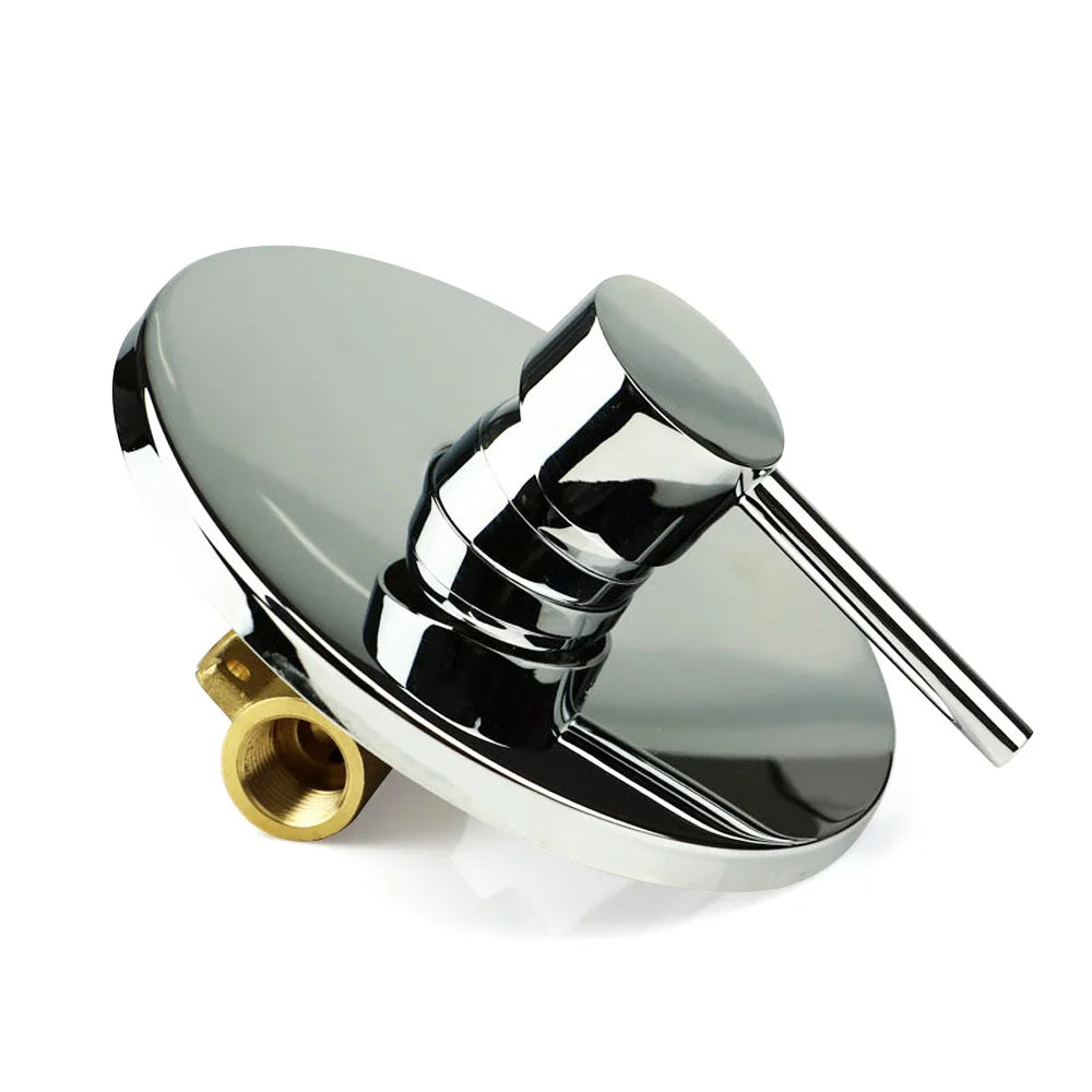 Hot & Cold Mixer Faucet Shower Tap Control Valve Single Handle Brass Bathroom Wall Mount Control Mixing Valve