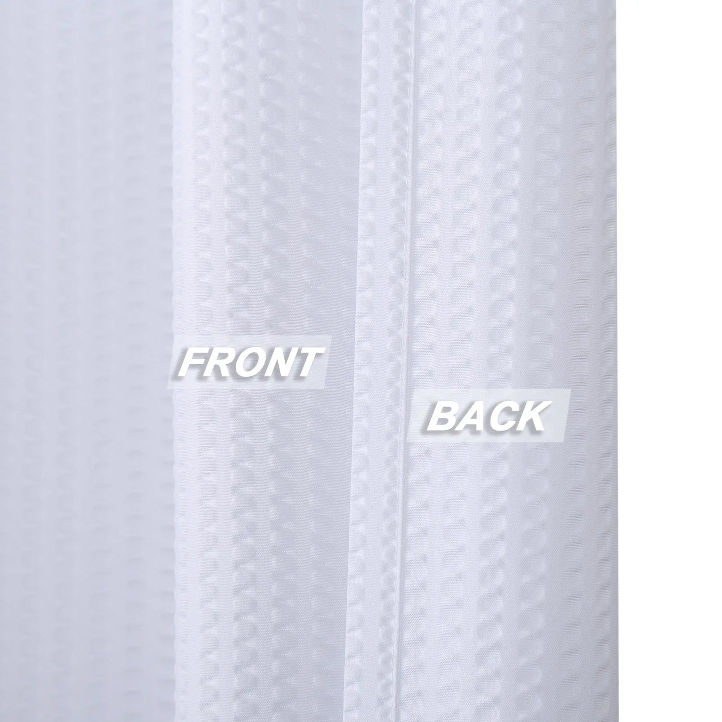 Shower Curtain Soft Microfiber Fabric Shower Curtain or Liner for Bathroom, Bathtub Embossed Pattern Water Repellent 72x72Inches