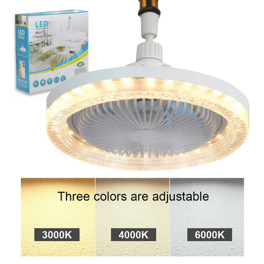 E26/E27 Socket Ceiling Fans with Lights 3 Color Dimmable 50W LED Small Ceiling Fan 3 Speeds Modern Ceiling Fan 3000K/4000K/6000K
