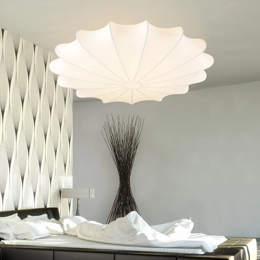 Nordic Silk Pendant lamp Wabi Sabi Cream Style Pendant light  for Dining Room Living Room Beautiful Flower Hang lamp