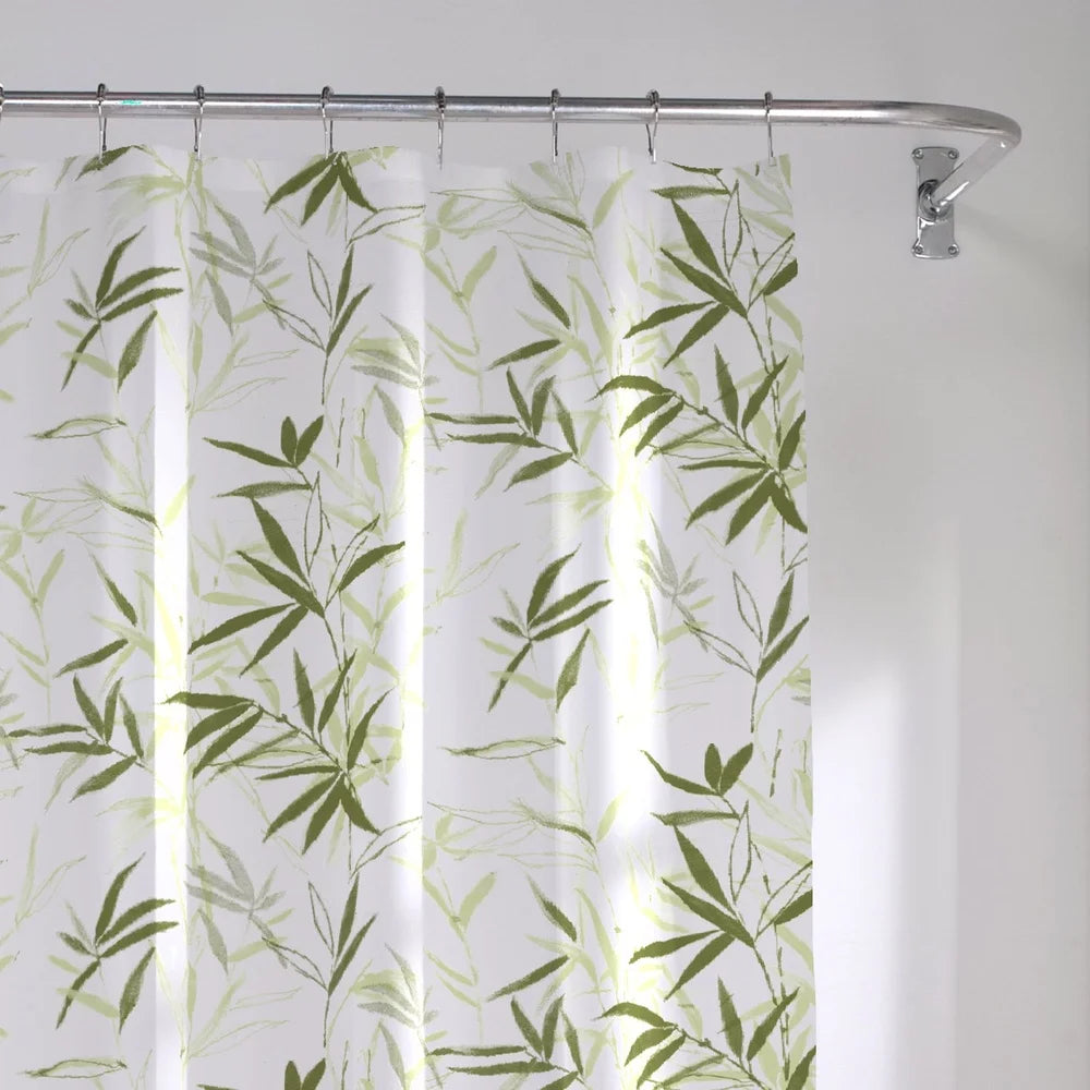 Waterproof PEVA Shower Curtain Bamboo Design 70x72 Inches Odorless Soft Touch Easy Clean Bathroom Tub Decor