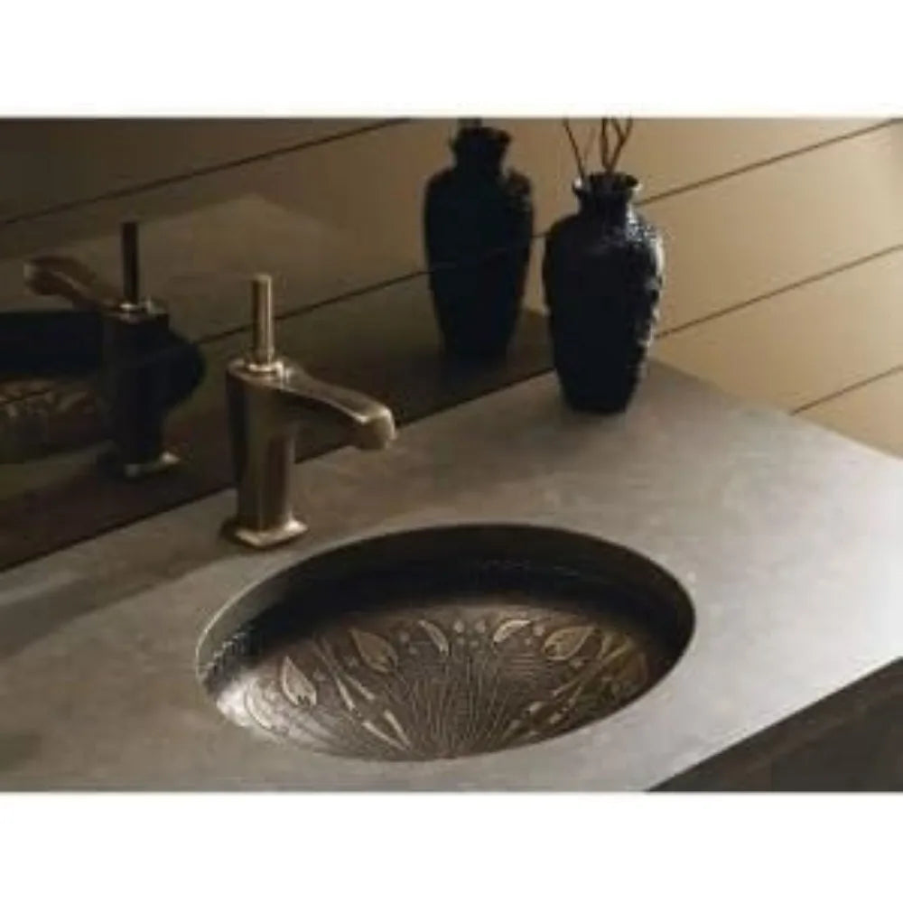 K-14297-MP1 Single Bowl Undermount Bathroom Sink Medium Patina