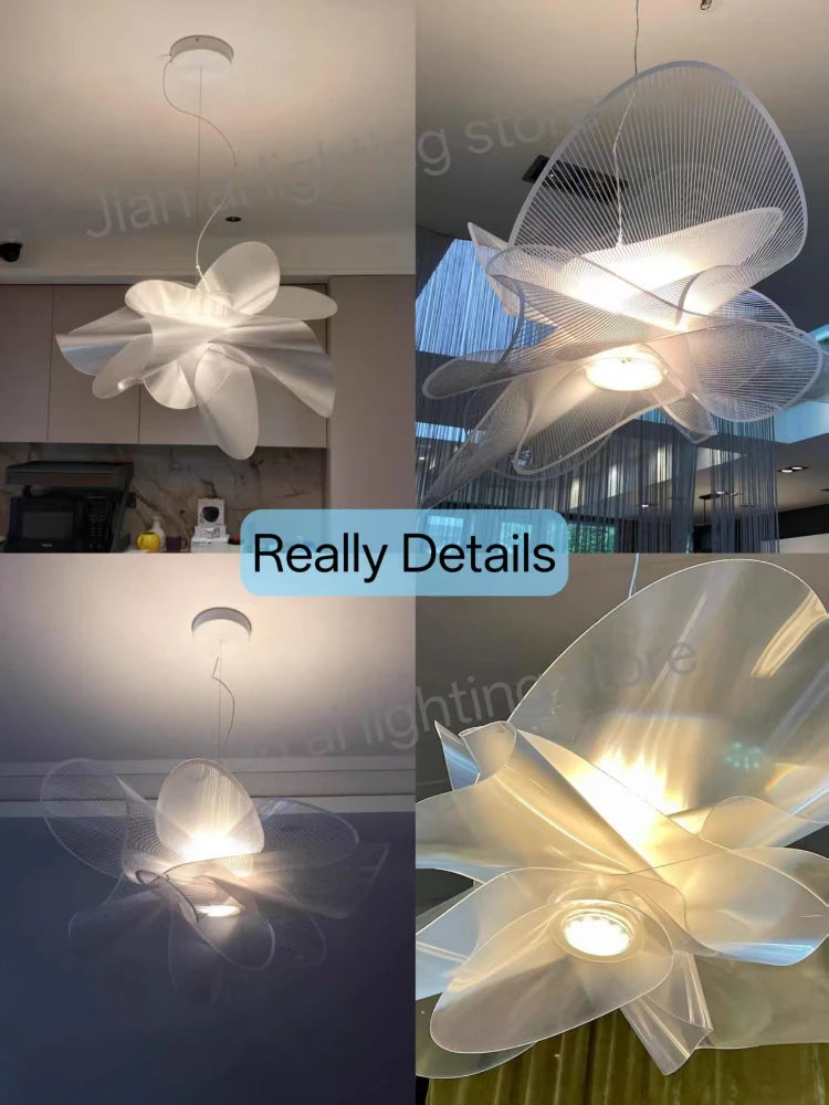 H5-Bedroom Light New Lamp Luxury Modern Simple Chandelier  Northern Europe Advanced Sense Petal Lamps LED Ceiling Lamp