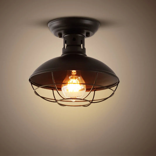 American Retro Industrial Ceiling Light Iron Foyer Corridor 조명 Bedroom Ceiling Lamp Stair Corridor Balcony lampara techo