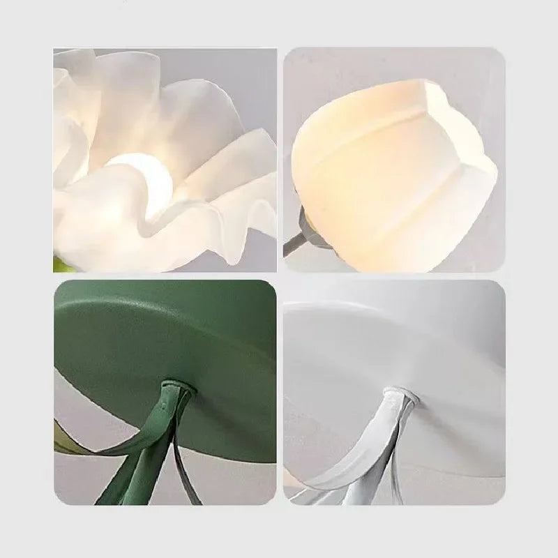 French Style Minimalist Modern Flower Ceiling Light Balcony Foyer Dressing Room Balcony Indoor Decoration