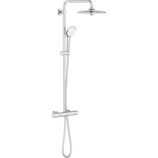 GROHE 26128002 Euphoria 260 Cooltouch Thermostatic Shower System, Starlight Chrome