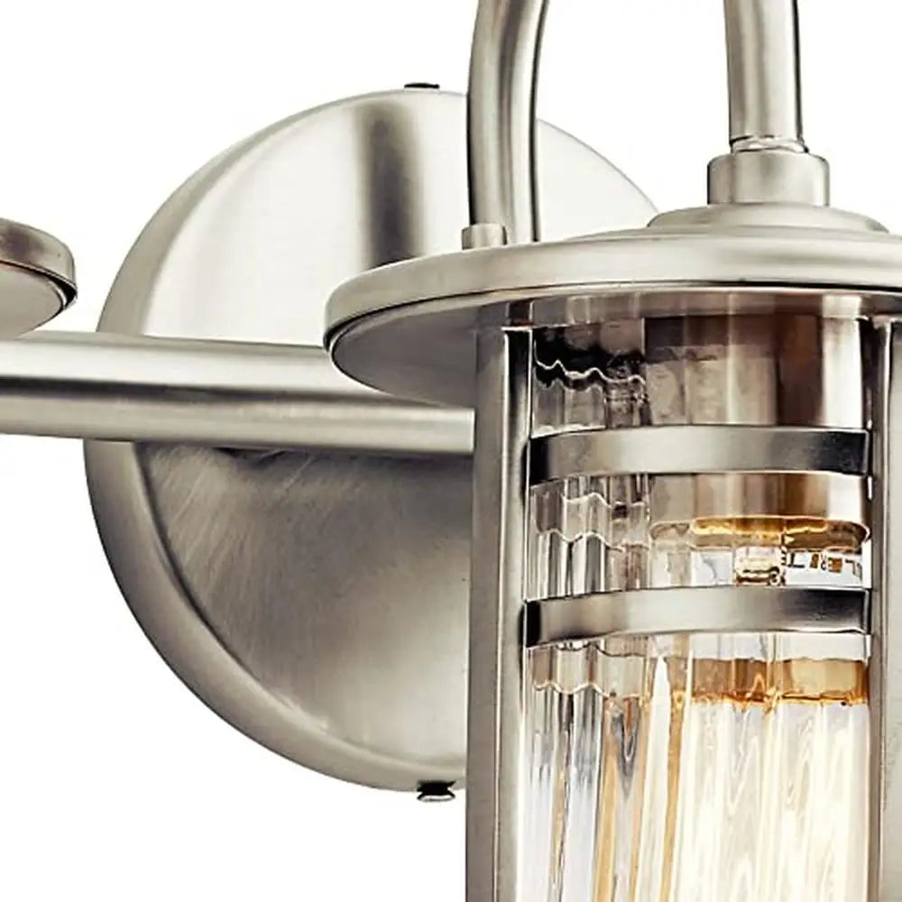 Swirl Glass Vanity Light Brushed Nickel 3-Light Pendant Fixture