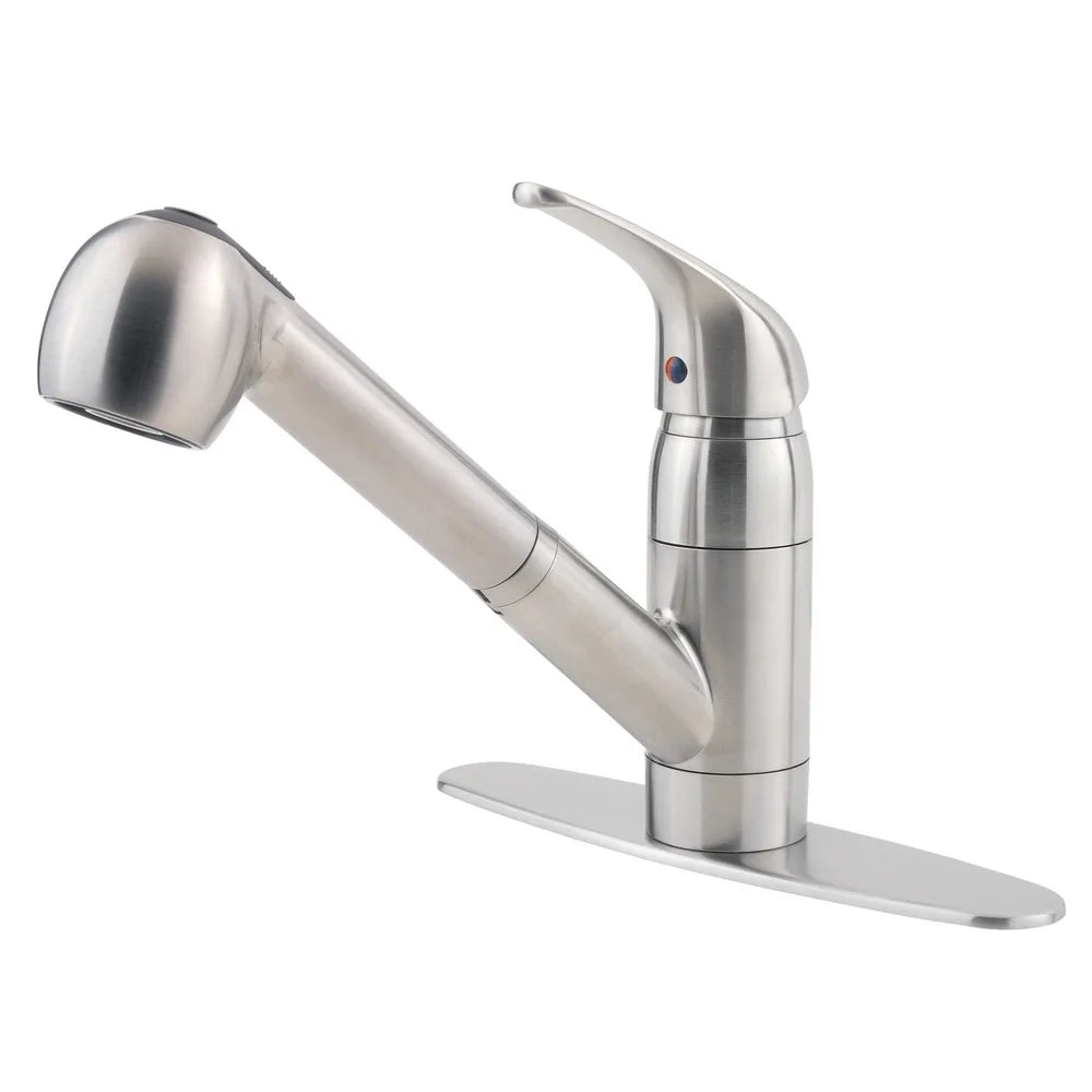 Pull Out Kitchen Faucet High Arc Spout NSF Certified Lead-Free Advanced Ceramic Valve Water Saving Spray Head Home Use