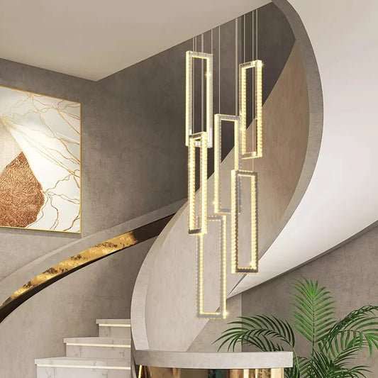 Modern home decoration crystal chandelier, stair Pendant lamp, living room Pendant lights, interior lighting