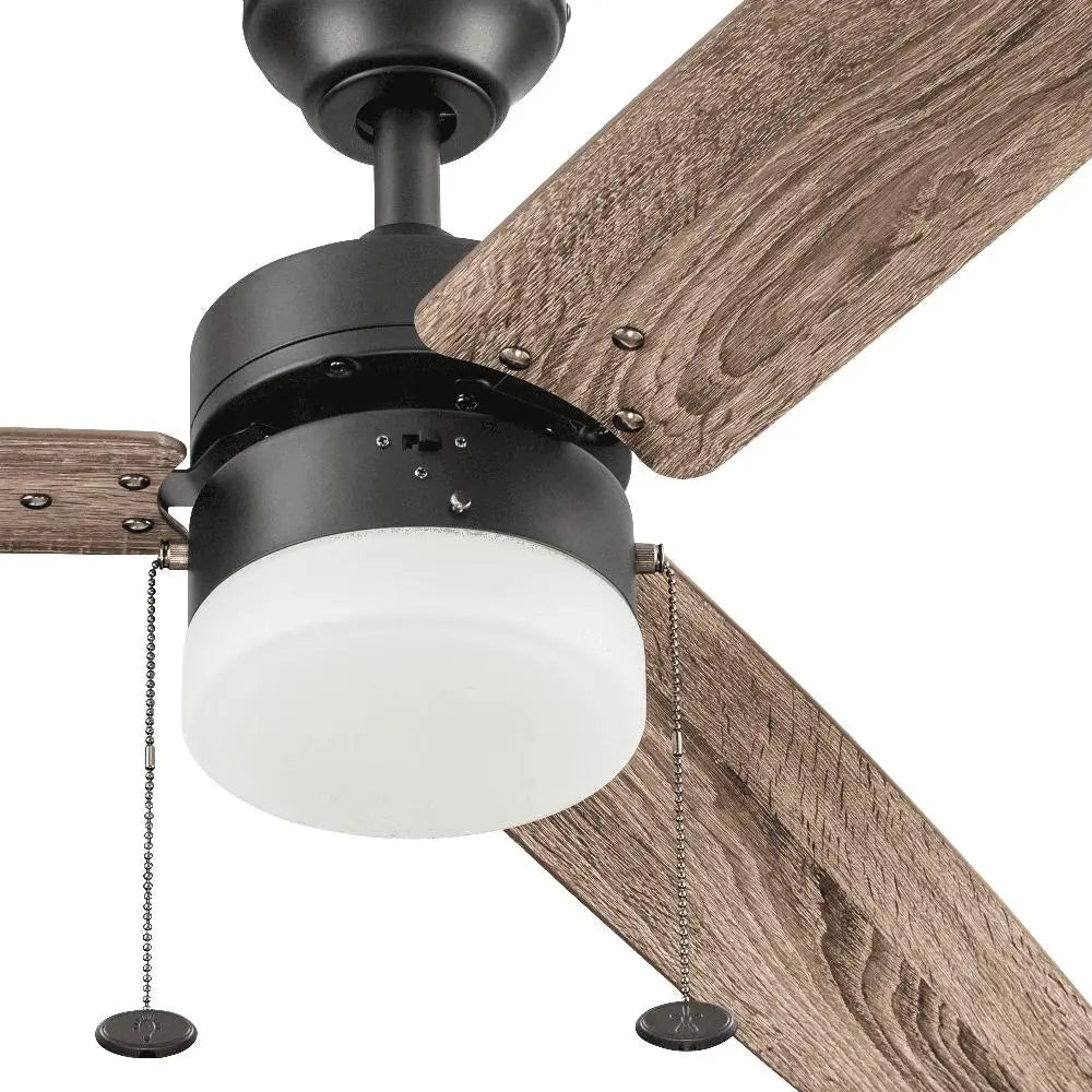 48 Inch Bronze Indoor Ceiling Fan with Light Pull Chains Reversible Blades Quiet Performance Energy Saving Modern Design Ideal