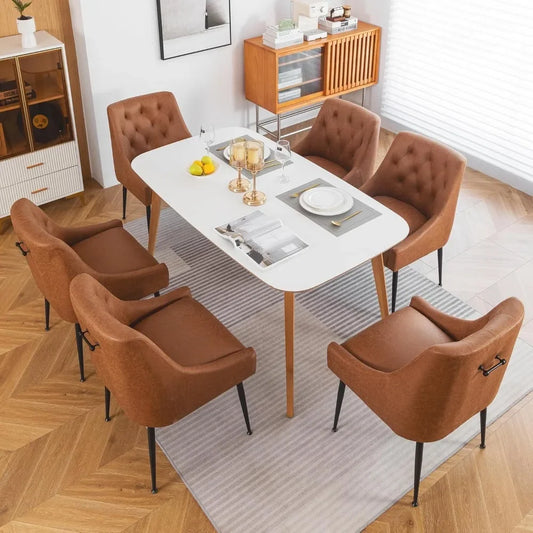 Modern dining chair set, kitchen dining chair, cushion and metal legs, soft cushion, kitchen, living room dining chair set