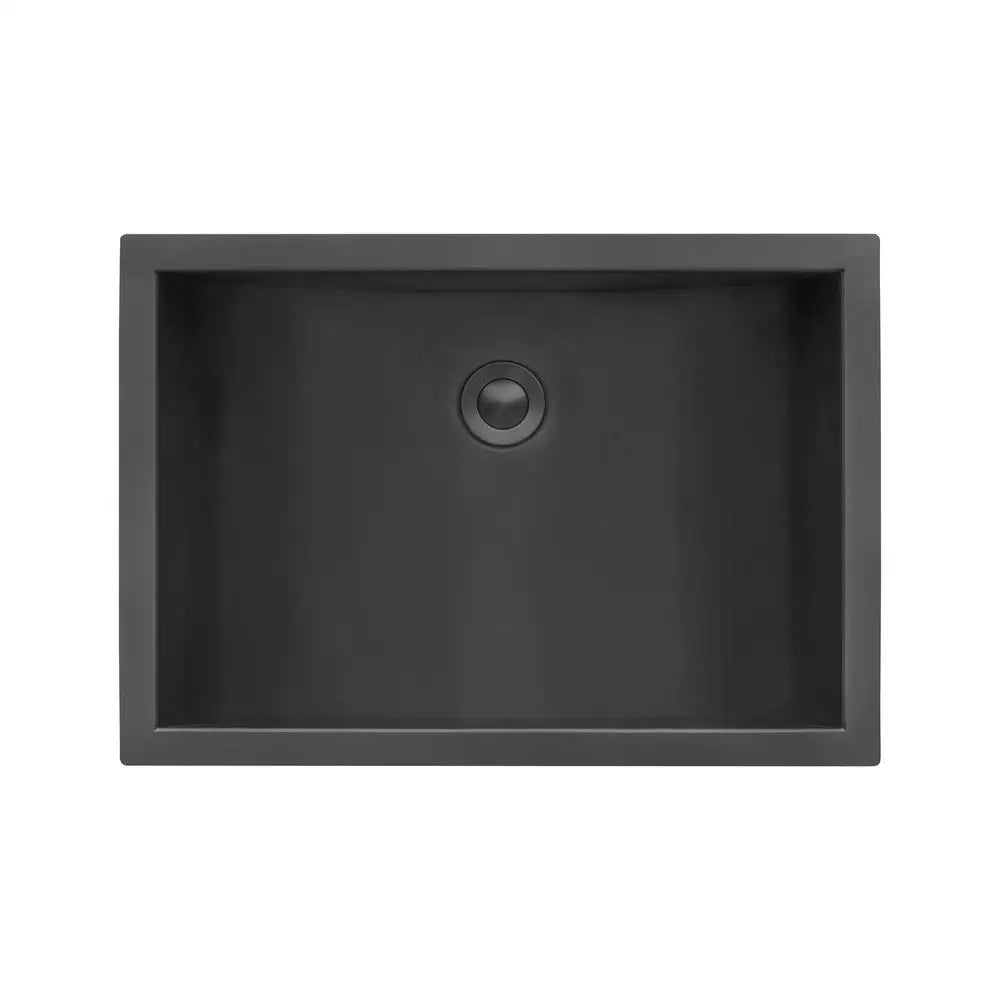 Gunmetal Black Matte Stainless Steel Undermount Bathroom Sink 16x11 Inch Bowl Commercial-Grade Brushed Finish with Sound-Proof