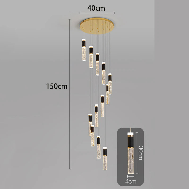 Modern home decor led lights pendant light lamps forstaircase Chandeliers for living room hanging light indoor lighting