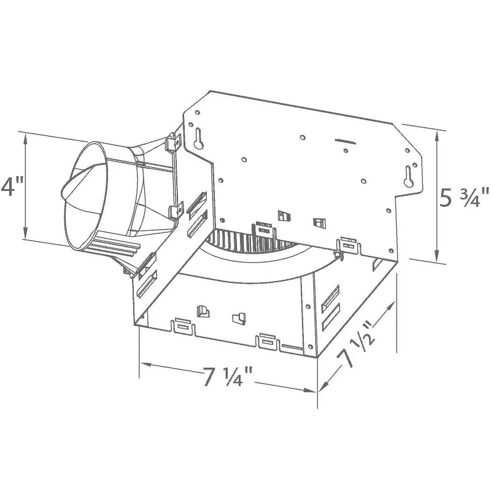 Energy Star Rated 50 CFM Bathroom Fan with LED Light Quiet Operation Easy Installation Green Construction 850 Lumens 3000K