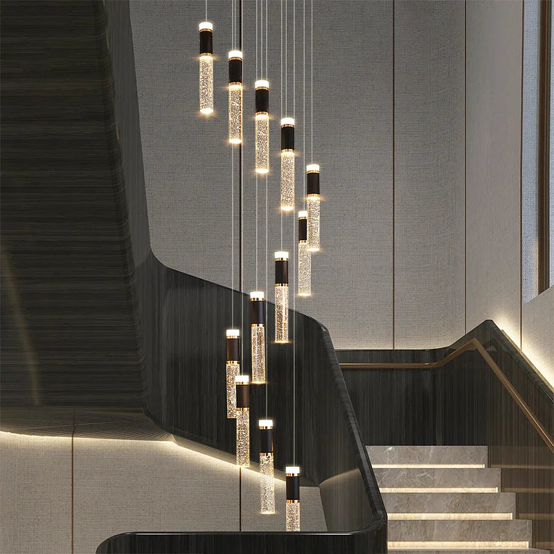 Modern home decor led lights pendant light lamps forstaircase Chandeliers for living room hanging light indoor lighting
