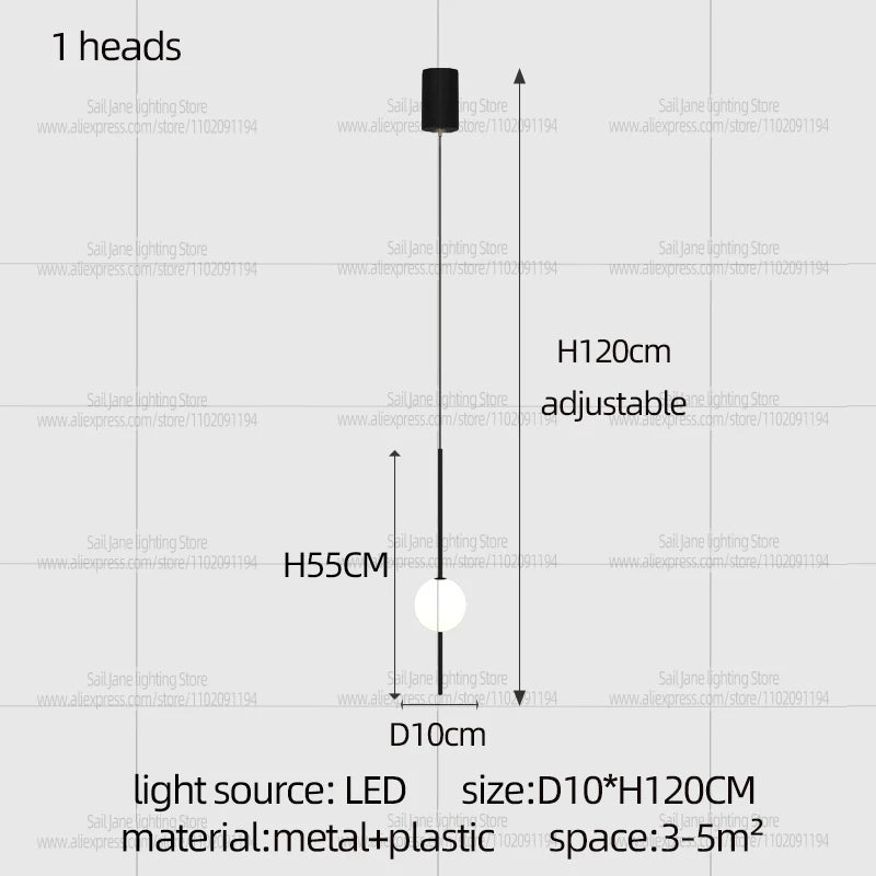 Modern LED Pendant Light For Home Decoration Living Room Lighting Minimalist Luster Dining Table Hanging Staircase Chandelier