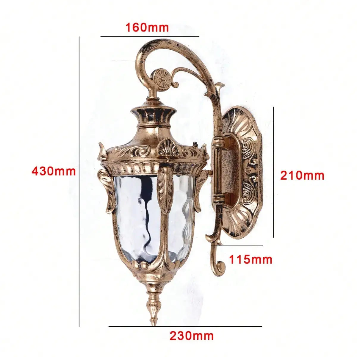 110-220V Outdoor Wall Light Fixtures Exterior Wall Lantern Waterproof Sconce Porch Lights Small Ear Wall Lamp 9.05*16.9*6.3Inch