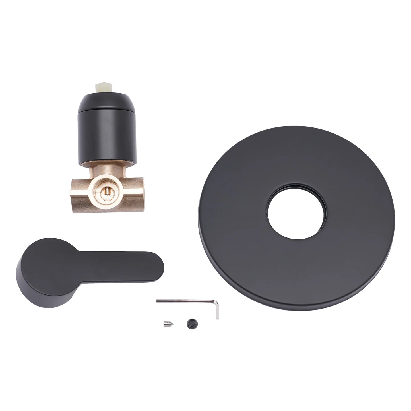 Single Function Shower Handle Valve, Bathroom Trim Kit, Black Single Handle Tub Shower Valve Mixer Kit, Shower Mixer Valve