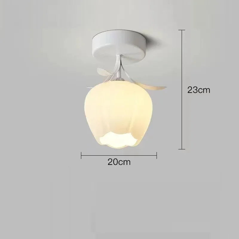 French Style Minimalist Modern Flower Ceiling Light Balcony Foyer Dressing Room Balcony Indoor Decoration