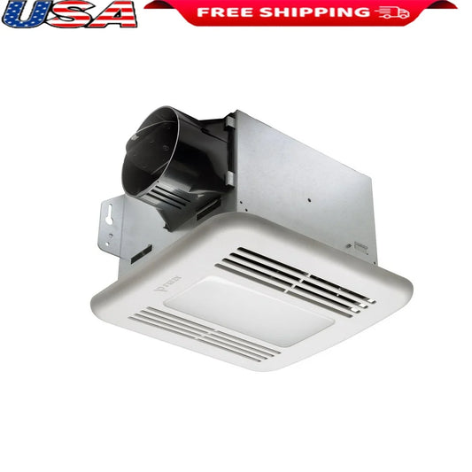 Energy Star Rated 50 CFM Bathroom Fan with LED Light Quiet Operation Easy Installation Green Construction 850 Lumens 3000K
