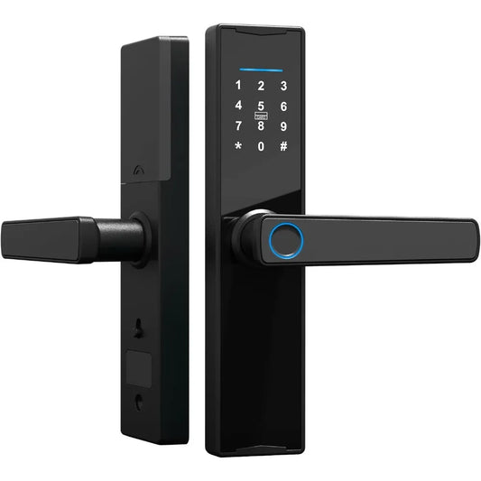 Tuya Smart Lock Fingerprint Lock Door Lock Keypad Door Lock with Handle Fingerprint Electronic Deadbolt Door Lock Smart Door Loc