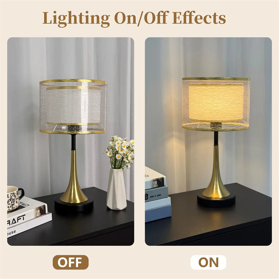 Vrygle LED Desk Lamp, Adjustable Dimmable Study Table Lamp with with Electrified Eye Protection Bedside Lamp for Office & Home