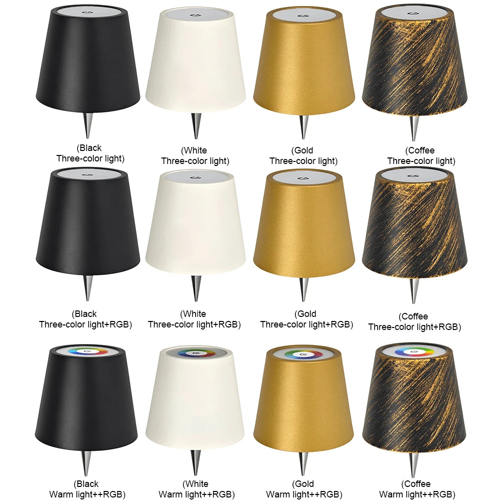 LED Table Lamp Rechargeable RGB Light Modes/3 Color Pridola Bottle Lamp 2000mAh LED Wine Bottle Lamp for Family Restaurant & Bar