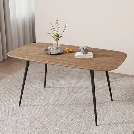 47.2'' Dining Table Set for 4,Modern Wood Dining Table,Leather Dining Chairs 4,Table and Chairs Set of 4,Ideal for Kitchen Dinin