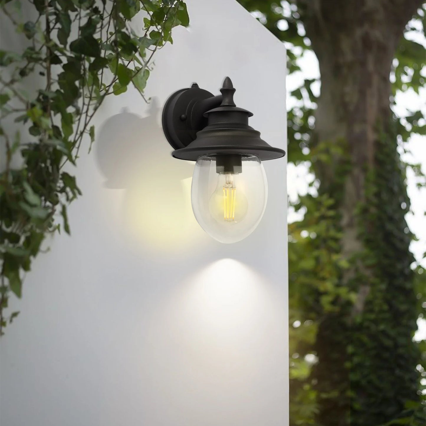 1 Pack Outdoor Wall Light Sconce Dusk to Dawn Exterior Light Fixtures Porch Lamp