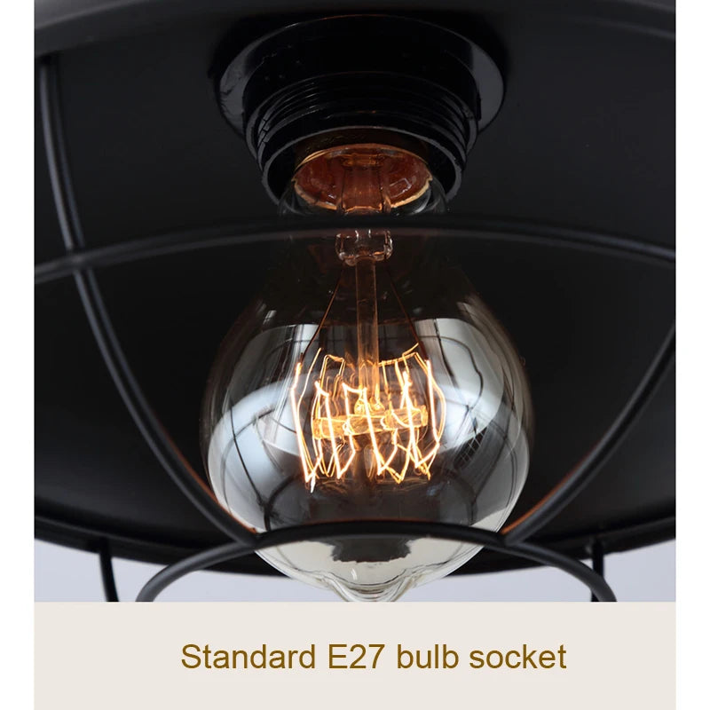American Retro Industrial Ceiling Light Iron Foyer Corridor 조명 Bedroom Ceiling Lamp Stair Corridor Balcony lampara techo