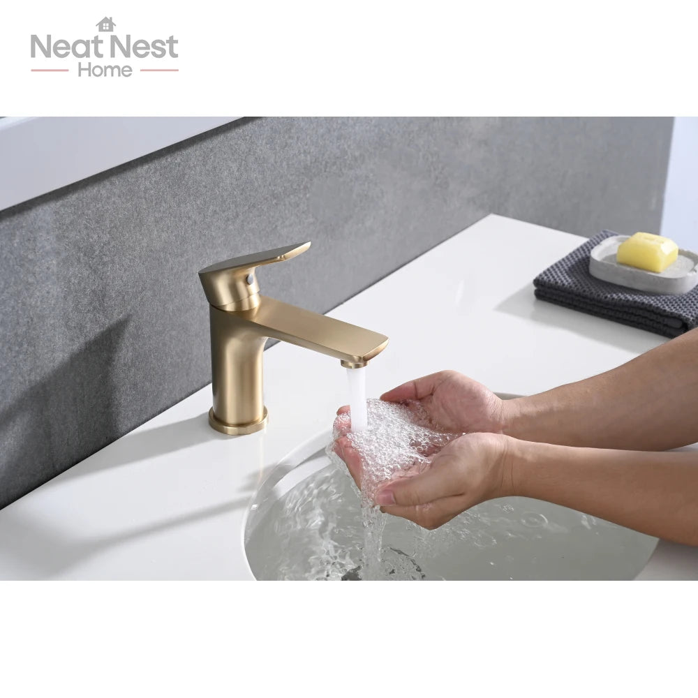 Single lever Handle Lavatory Basin Sink Faucet,Faucet High-temperature limit setting,a clean and modern touch tap for bathroom
