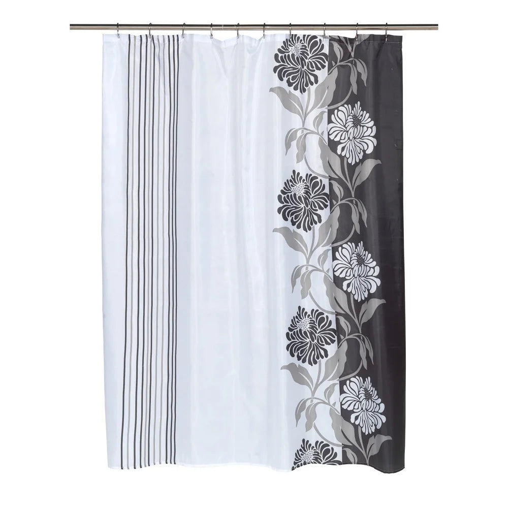 Durable Water Resistant Polyester Shower Curtain 70x72 Machine Washable Unique Design with Matching Window Curtain Available