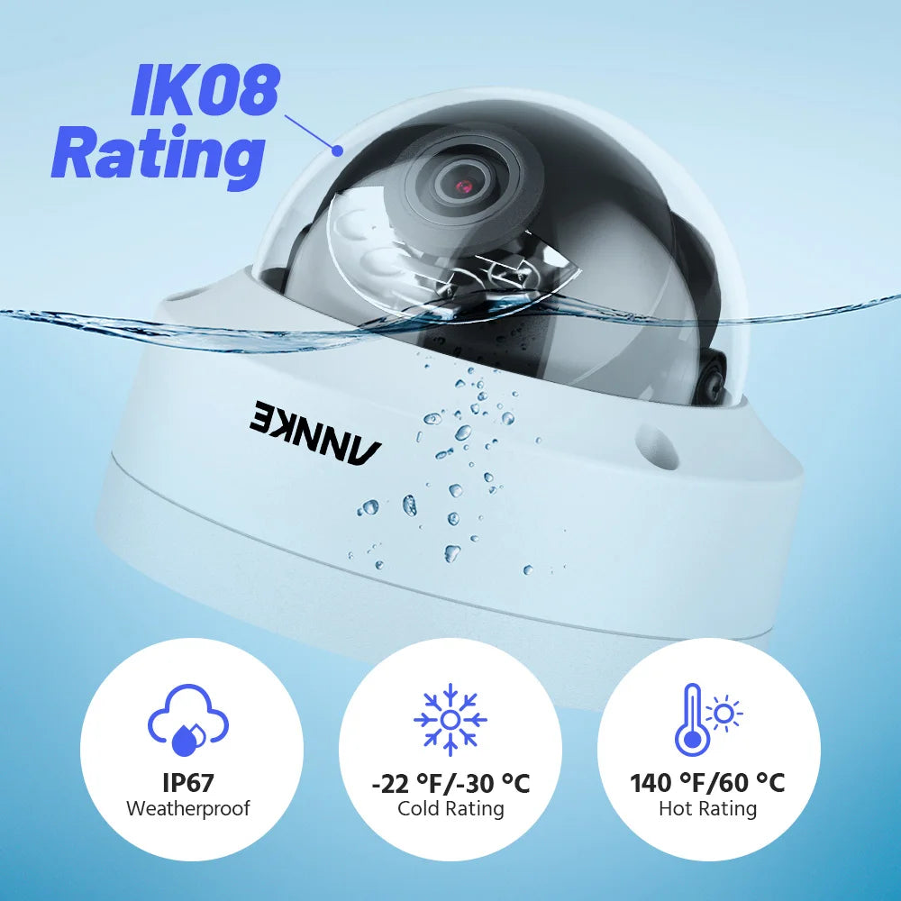ANNKE 12MP Ultra HD PoE IP Camera Smart Dual Light Network Built-in Mic Surveillance Security Cameras Smart Advanced Detection