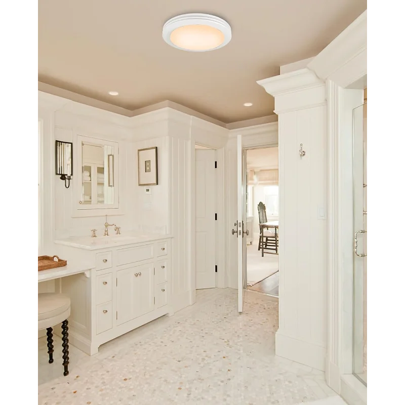 Akicon Exhaust Fan with Light, Ultra Quiet 80 CFM 2.0 Sones Ventilation Exhaust Bathroom Fan with Light, 3000K/4000K/5000K