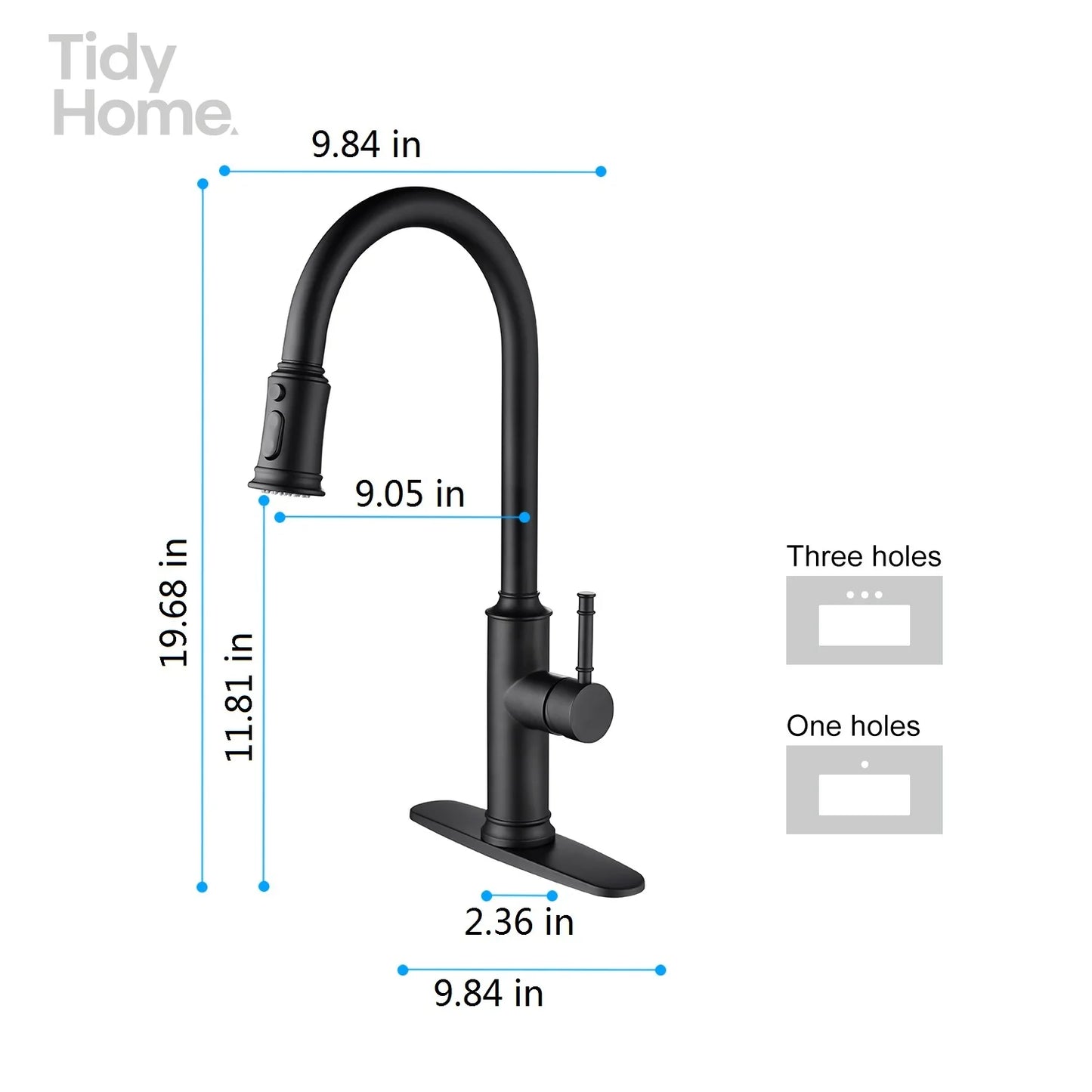 Kitchen Faucet with Pull Out Spraye，Pull-Out Spray Kitchen Faucet - Modern Design, Easy Installation, Adjustable Water Flow