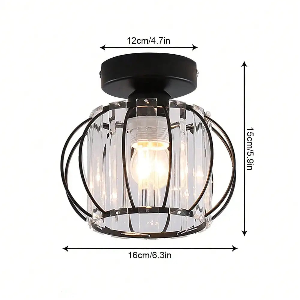 Mini Simple Crystal Lamp Chandelier Industrial Hallway Ceiling Light Flush Mount Pendant Chandelier Crystal Ceiling Light