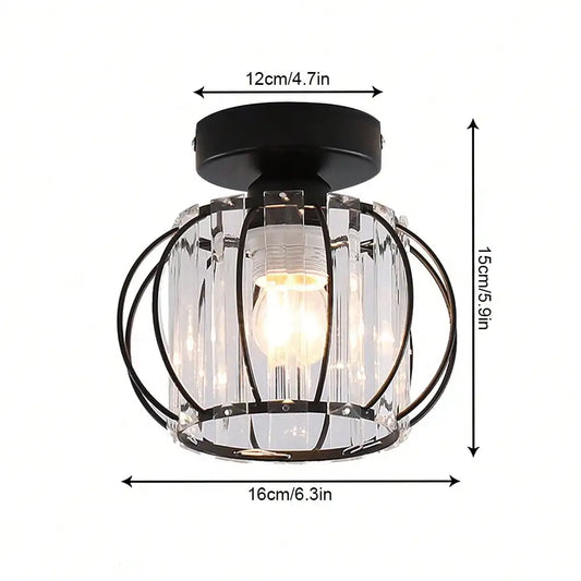 Mini Simple Crystal Lamp Chandelier Industrial Hallway Ceiling Light Flush Mount Pendant Chandelier Crystal Ceiling Light