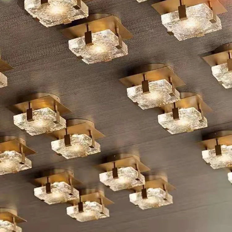 Luxury Postmodern Full Copper Marble Bedroom Ceiling Light Corridor Balcony Study Creative Entry Foyer Entrance Light