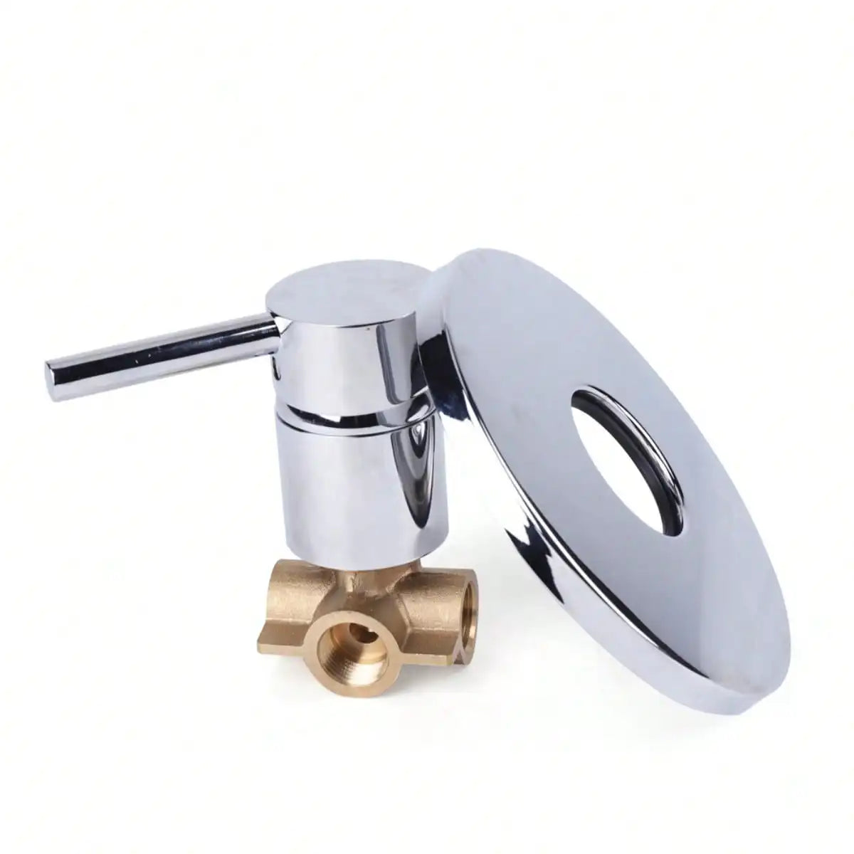 Shower Control Valve Brass Single Function Shower Mixer Valve Wall Mount Shower Handle Replacement Durable Corrosion Resistant