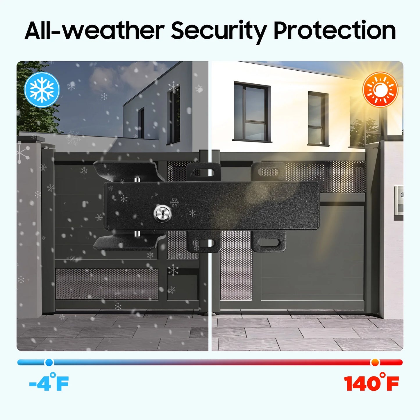24V 60W Outdoor Waterproof Automatic Sliding Door Bolt Lock for Electric Automatic Swing Gate Openers Door Access Control System
