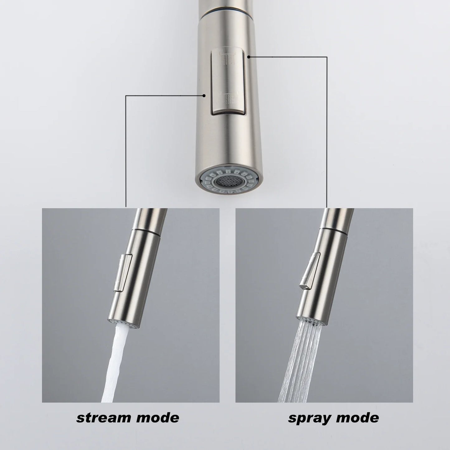 Touch Kitchen Faucet with Pull Down Sprayer-Brushed Nickel