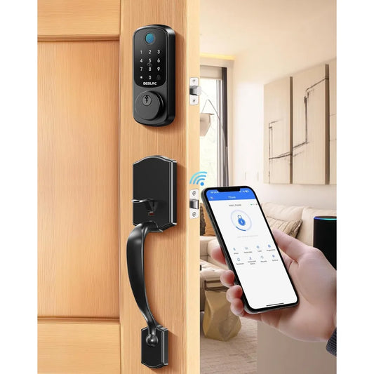 B200 Keyless Entry Door Lock with Handle Set, Smart Locks for Front Door, Deadbolt Smart Lock, Front Door Locks Set, Electronic