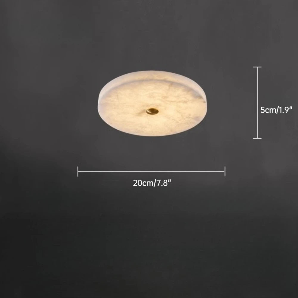 Modern Simple LED Natural Marble Ceiling Lamp Living Room Bedroom Corridor Circular Ultra-thin All-copper Wall Lamp Indoor Decor