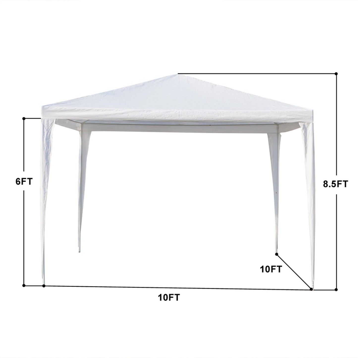 Tent Spiral Tubes White 3 x 3m wedding parking party Shed practical portable Waterproof Household Tent