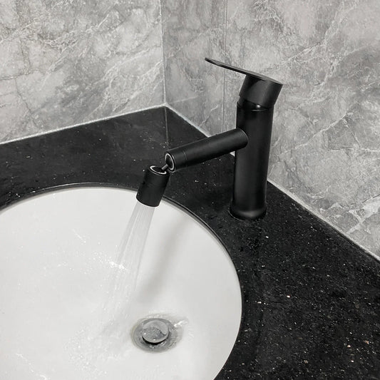 Bathroom Sink Faucet, Single Hole Bathroom Faucet Modern Single Handle Vanity Basin Faucet Stream Deck Kitchen Faucet