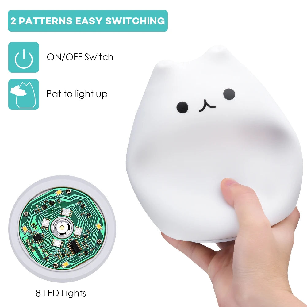 Night Light Normal White Light Mode Li Battery Built-in 7 COLOUR for Nursery Perfectas Children Night Light