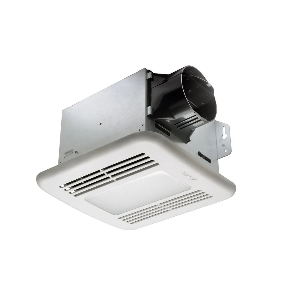 Energy Star Rated 50 CFM Bathroom Fan with LED Light Quiet Operation Easy Installation Green Construction 850 Lumens 3000K