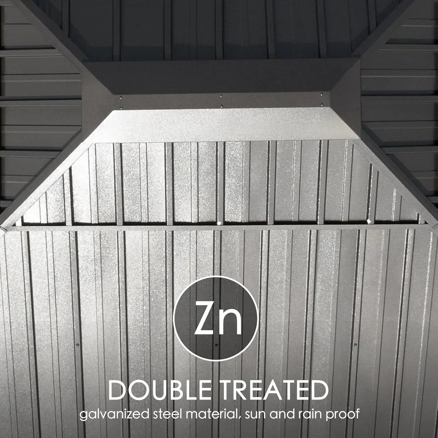 12’x12’ Hardtop Gazebo, Outdoor Permanent Metal Pavilion with Netting for Patio, Deck and Lawn (12ft x 12ft)